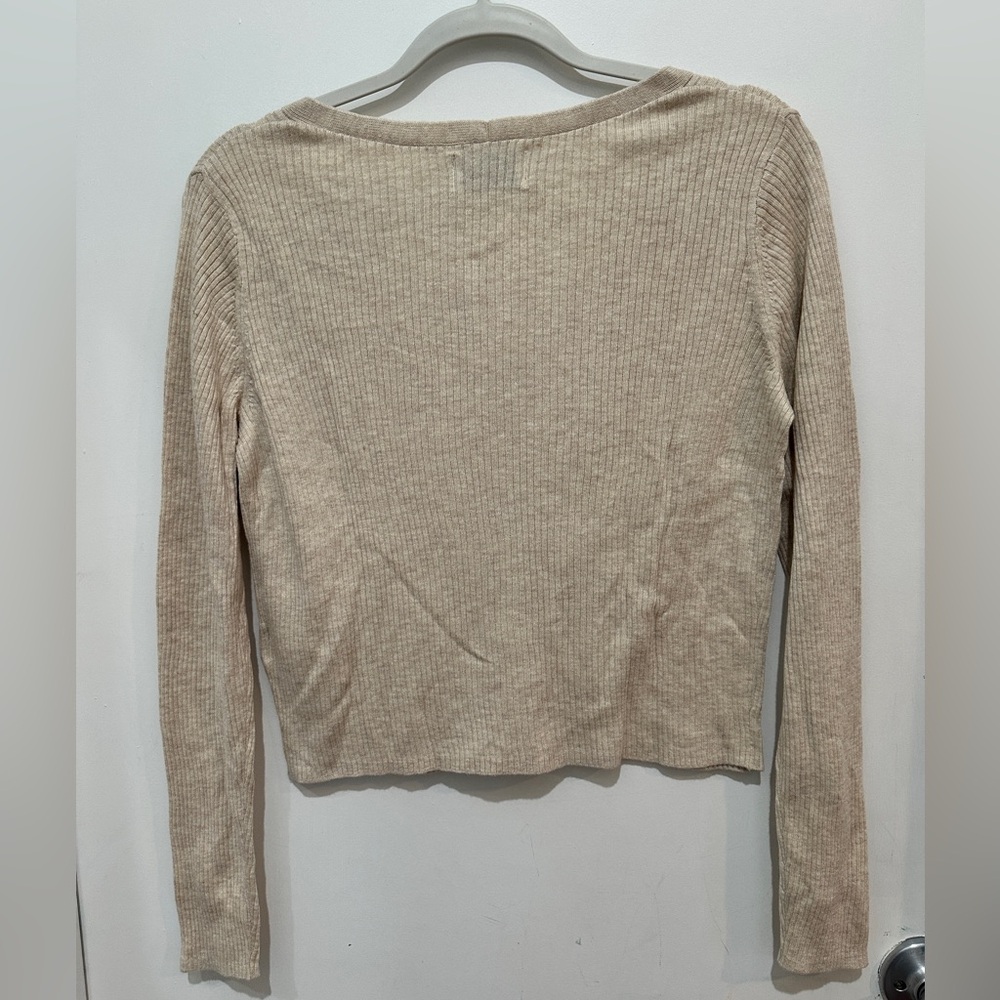 Old Navy Light Tan Knit Cardigan - Picture 2 of 4